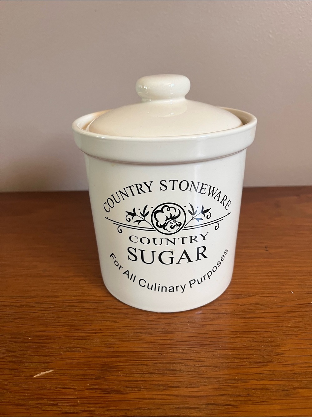 Country Stoneware Country Sugar Ceramic Jar
